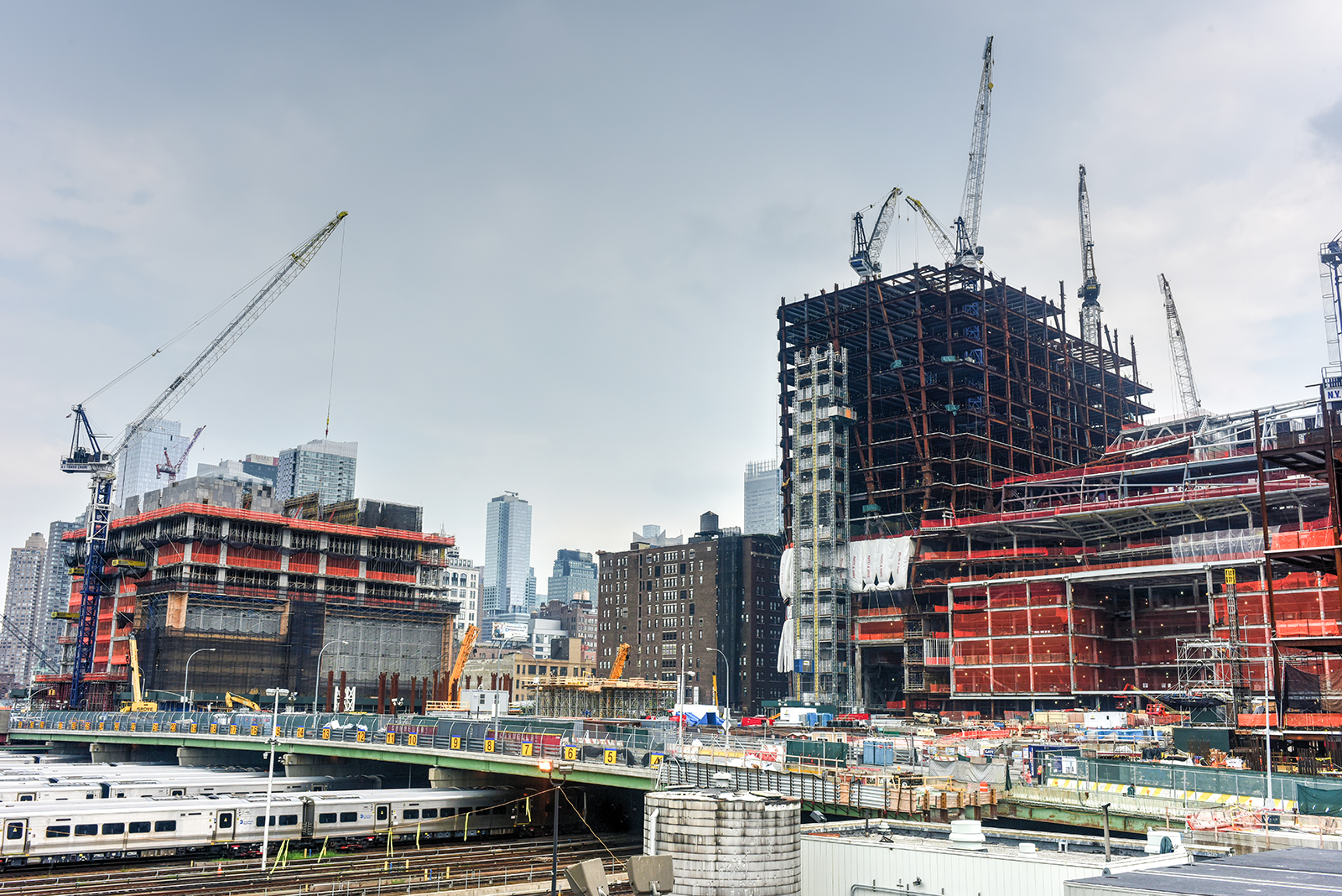 Aerial view of Hudson Yards development in New York City